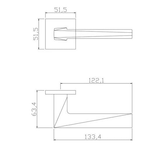 Дверные ручки ADDEN BAU SOLAR S-535 NICKEL 940002023012