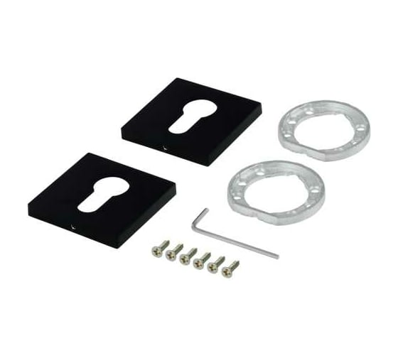 Ключевая накладка под евроцилиндр ADDEN BAU SC SQ-001 BLACK 940002023027