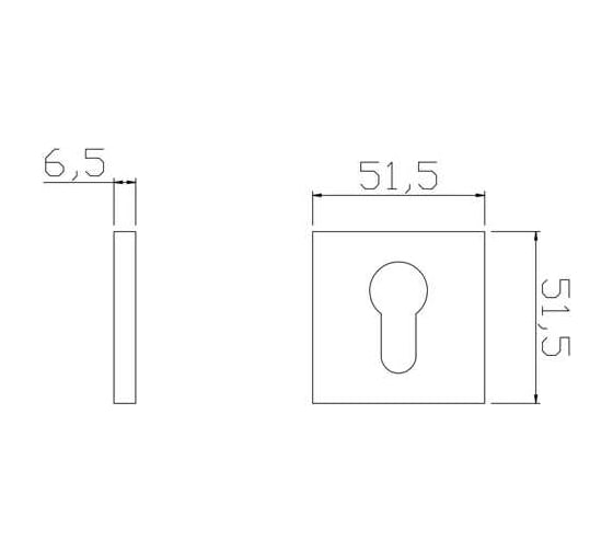 Ключевая накладка под евроцилиндр ADDEN BAU SC SQ-001 BLACK 940002023027