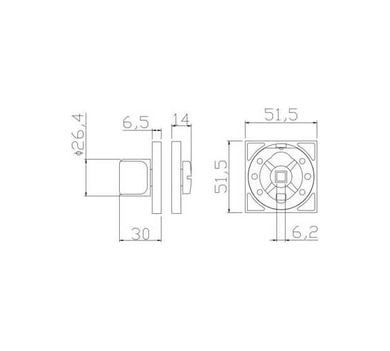 Завёртка сантехническая ADDEN BAU WC SQ-003 BLACK 940002023020