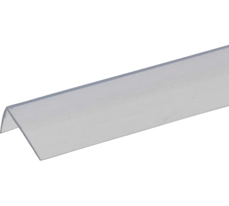 Равнополочный уголок GRACE пвх, 20x20 мм, 2,7 м, прозрачный УТ000034230