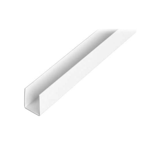 Профиль ALBERTS u-образный, ПВХ, белый, 10x21x10x1х1000 мм 484538 1