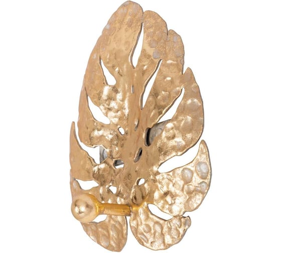 Настенный крючок BOGACHO Monstera Deliciosa золотистого цвета 79077/золотистый 1