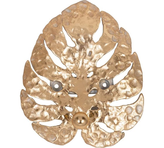 Настенный крючок BOGACHO Monstera Deliciosa золотистого цвета 79077/золотистый