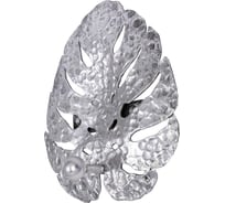 Настенный крючок BOGACHO Monstera Deliciosa серебристый цвета 79077/серебристый