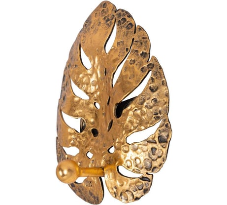 Настенный крючок BOGACHO Monstera Deliciosa бронзового цвета 79077/бронзовый