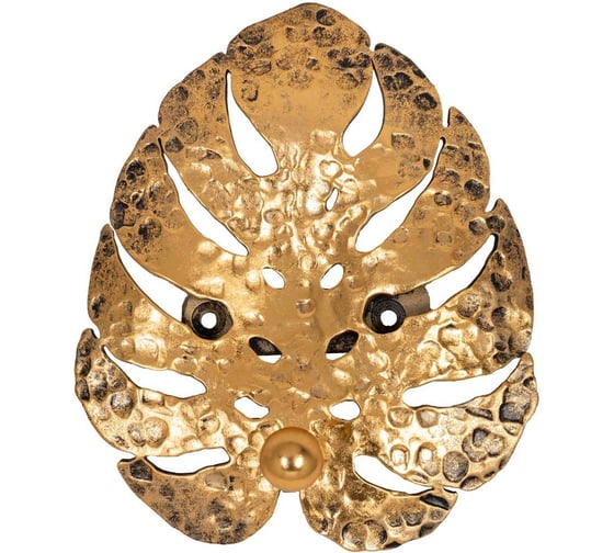 Настенный крючок BOGACHO Monstera Deliciosa бронзового цвета 79077/бронзовый