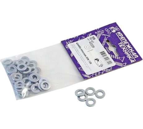 Плоская шайба крепежная техника DIN 125, М6 50 шт. 42008