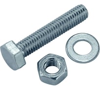Болт с шестигранной головкой vipкрепеж набор, полная резьба, din 933, 8x30, 2 шт. 17858 VIP