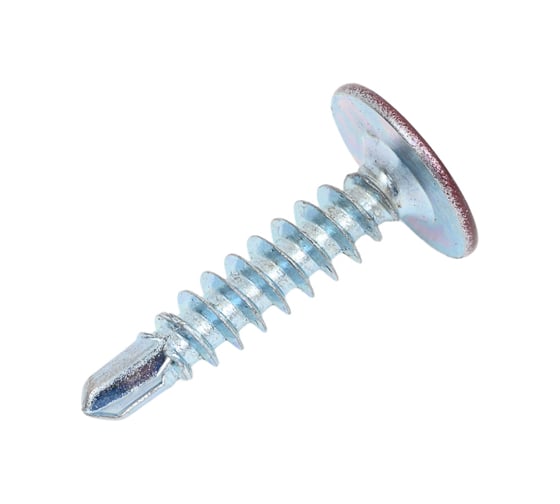 Саморез с прессшайбой крепежная техника красное вино 4,2x19 ral 3005, сверло, 50 шт. 10686 1