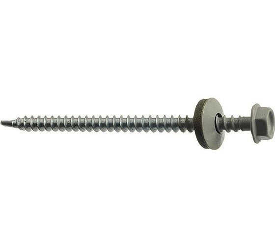 Кровельный саморез крепежная техника серый, 4,8x70, ral 7004, 100 шт. 420363 БК 1
