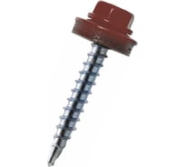 Кровельный саморез крепежная техника красная окись, 4,8x70, ral 3009, 100 шт. 420301 БК