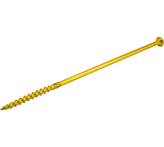 Самонарезающие шурупы для дерева BOHRER потайной, 10x300 желтый цинк DSH-10/300 1