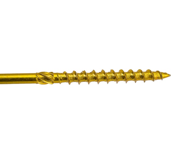 Самонарезающие шурупы для дерева BOHRER потайной, 10x300 желтый цинк DSH-10/300