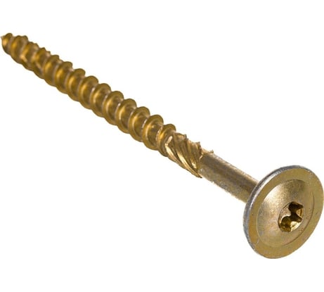 Самонарезающий шуруп с прессшайбой для дерева BOHRER 10x180, желтый цинк DSH-10/180-10