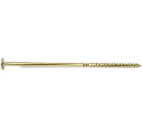 Самонарезающий шуруп с прессшайбой для дерева BOHRER 8x280, желтый цинк DSH-8/280-50