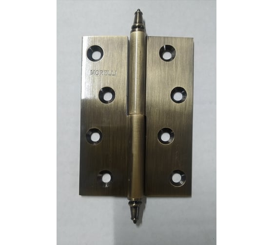 Латунная петля с коронкой MORELLI MB 100x70x3 AB R C -N правая, античная бронза 9010227