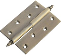 Латунная петля с коронкой MORELLI MB 100x70x3 AB L C -N левая, античная бронза 9010226