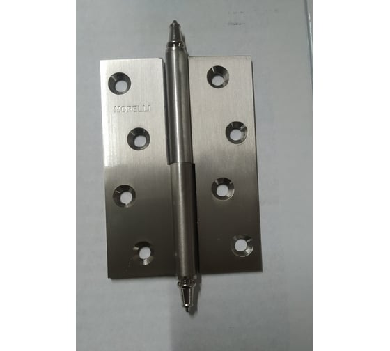 Латунная петля с коронкой MORELLI MB 100x70x3 SN R C -N правая, белый никель 9010229