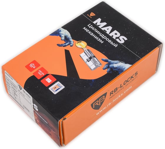Цилиндр Rav Bariach серии Mars, ключ-ключ, 76 мм (33x43), шестерёнка NE000251632