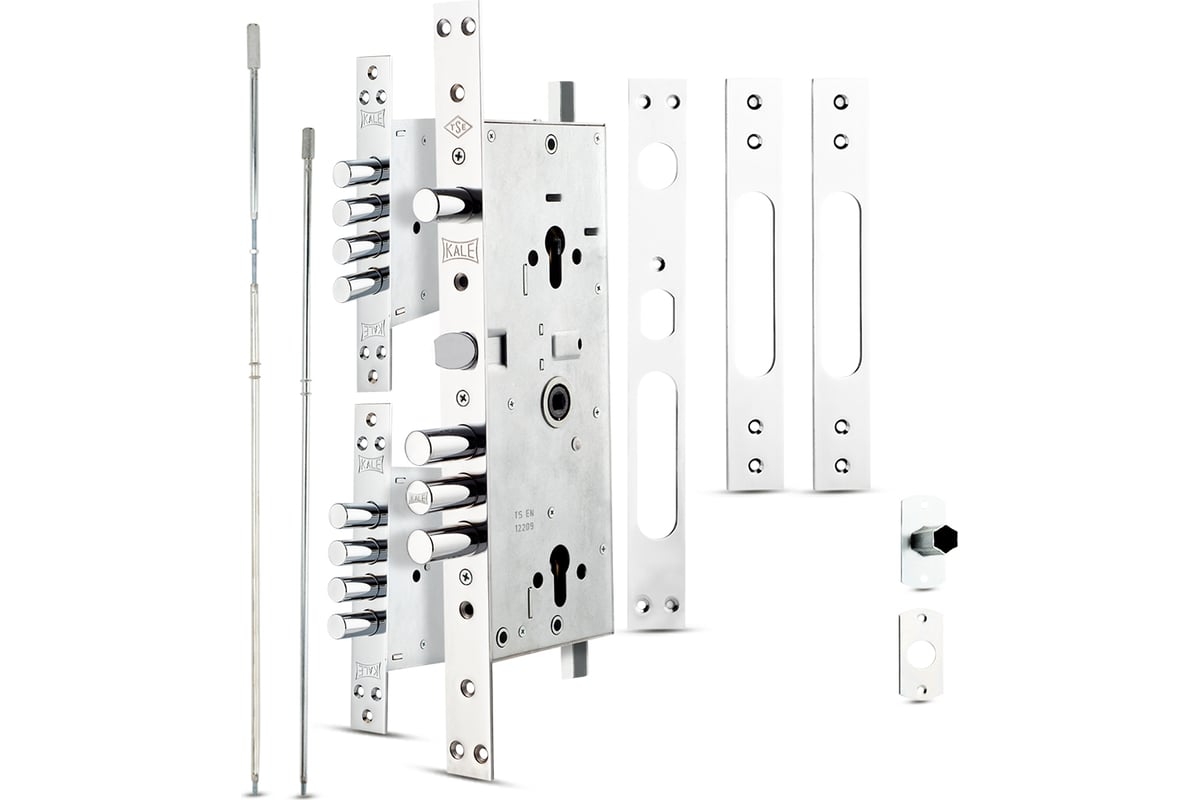 Врезной цилиндровый мультисистемный замок KALE KILIT 256, 85BS63, 30CP, SP,  w/ o Ros, STB 25600000079