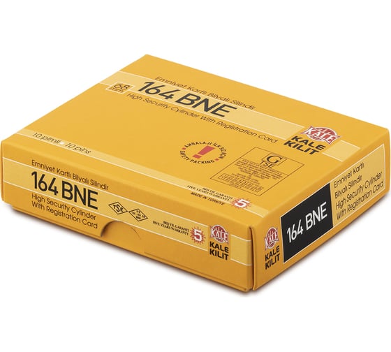 Цилиндровый механизм KALE KILIT 164BNE 35+10+45: 90 мм, NP, 5K, STB, к-к 164BNE00071