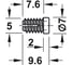 Распорная муфта Hafele 5x7,6мм 042.97.001 2