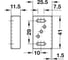 Запорная планка Hafele сталь никелированная, 41x11,5 мм 239.47.604 2