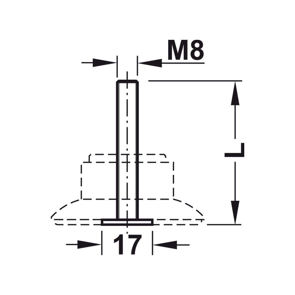 Винт Hafele с плоской головкой, M8x45 мм 634.50.934 - выгодная цена ...