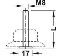 Винт Hafele с плоской головкой, M8x45 мм 634.50.934