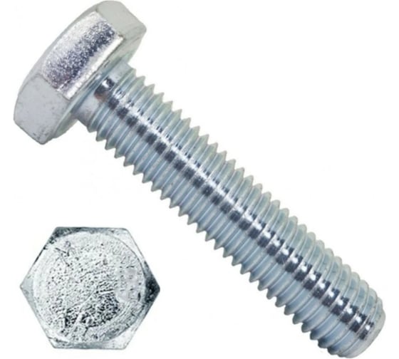 Болт с шестигранной головкой INTERFIX полная резьба, цинк, DIN 933, М8x20, 5 кг 14015