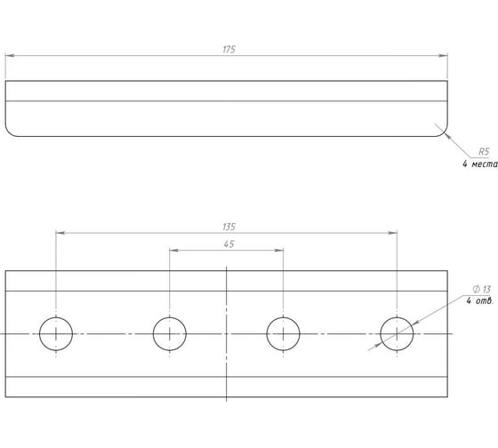 U-образный соединитель профиля Fachmann 41x21 х.ц 11.096