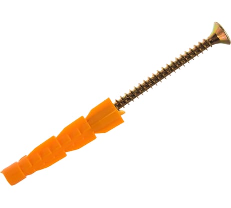 Дюбель универсальный с оцинкованным шурупом 10 шт. (6х37 мм; ТФ6) Зубр 4-301196-06-037