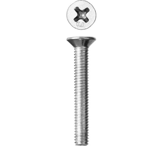 Винт Зубр DIN 965, M4x25 мм, 15 шт, кл. пр. 5.8, оцинкованный, 4-303116-04-025 1