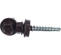 Саморезы для крепления кровельных материалов к деревянной обрешетке Зубр цвет RAL 8017 (шокол.-коричн.), оцинк., 4,8x29 мм, 2500 шт 4-300310-48-029-8017