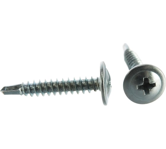 Саморезы с прессшайбой и сверлом по листовому металлу 12 шт. (4,2х25 мм; PH2) ЗУБР 4-300216-42-025 1