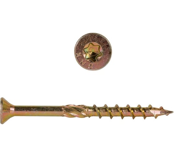 Саморезы по дереву КРЕП-КОМП потайные, Torx, 10х80 мм, желтые, 50 шт. сдт1080 1