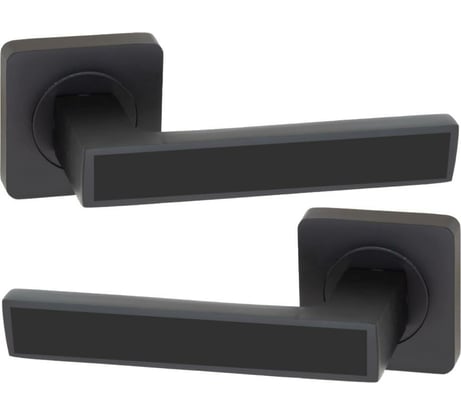 Ручка на раздельном основании VЕTTORE R06.120 MBP/BL черный матовый/черная вставка 20245