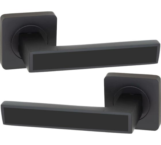 Ручка на раздельном основании VЕTTORE R06.120 MBP/BL черный матовый/черная вставка 20245