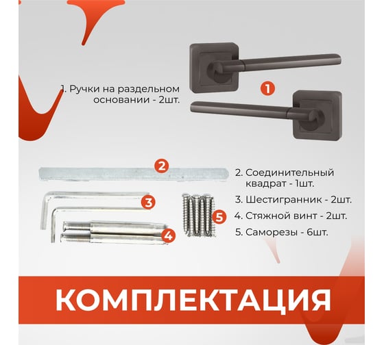 Ручка на раздельном основании VЕTTORE R06.178 GR графит 20532