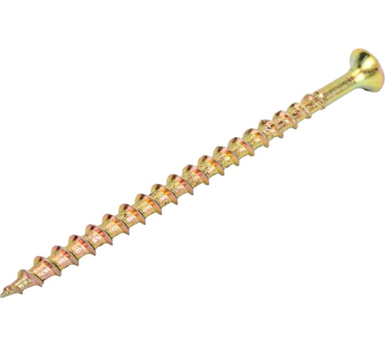 Саморезы МТК потайная головка, крупный шаг, жёлтый цинк, 4,2x75 200 шт. 113258