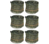 Барабанные гвозди КОРДЛЕНД 1500 шт. (6 кассет по 250 шт.) Ø 2,8 мм, длина 90 мм, Ø шляпки 6,8 мм, ершеные GVB-00031.6