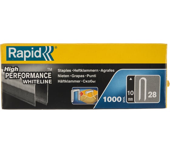 Скоба WHITE DP 1000 шт. (10 мм; тип 28) Rapid 11893511