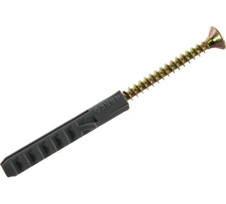 Дюбель ЕВРО с шурупом 10 шт. (6х40 мм; ТФ6) ЗУБР 30662-06-40