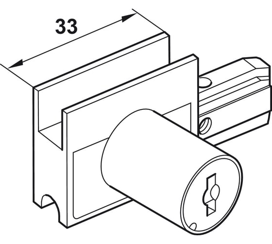 Замок для раздвижной системы Hafele Slido Design 25 IF G, 1 цилиндр + 2 ключа 233.02.420