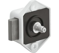 Накладной замок с ригелем Hafele Push-Lock Mini, дорнмасс 15 мм, белый 211.61.704