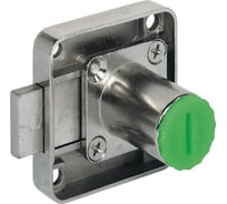 Накладной замок с ригелем Hafele Symo никель, длина корпуса цилиндра 18 мм, дорнмасс 22 мм 232.26.620