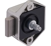 Накладной замок с ригелем Hafele Push-Lock Mini, дорнмасс 15 мм, матовый никель 211.61.604