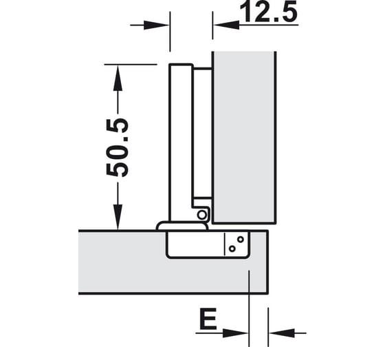Петля Hafele Metalla-Mini A OEM FOL 95 38/7,5 S 308.01.000