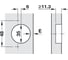 Петля Hafele Metalla A 110, накладная 311.90.503 6